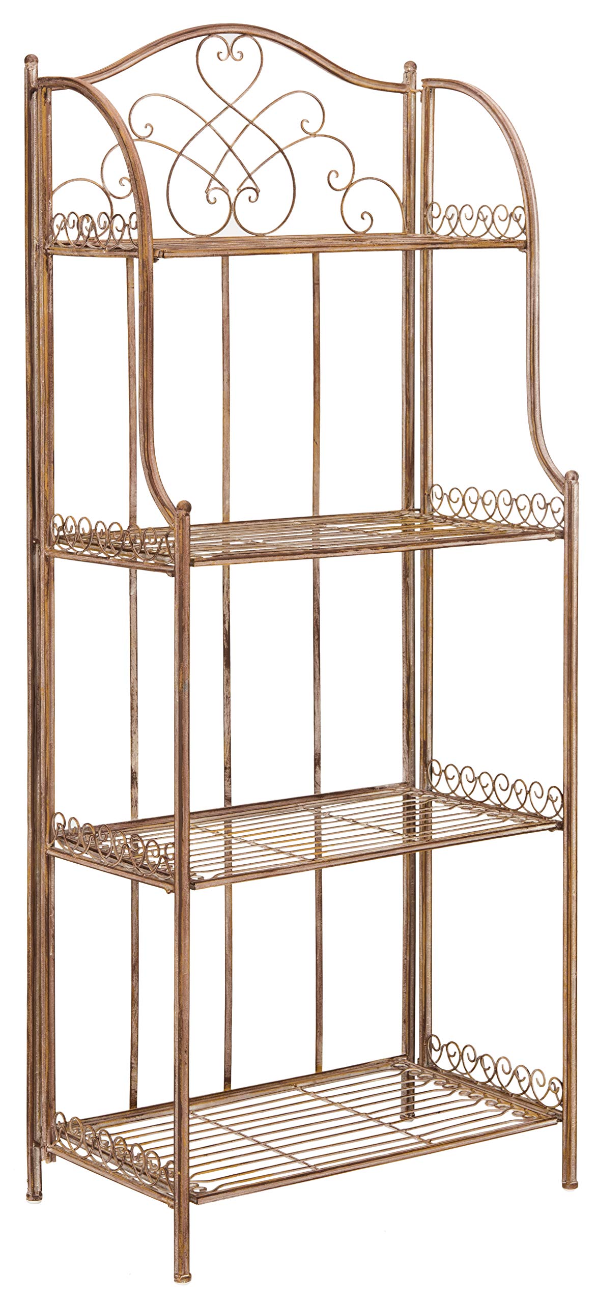 Amazon.com : SAFAVIEH Outdoor - Amaris 4-Tier Bakers Rack - Rusty